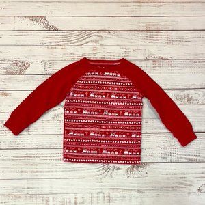 Boys Holiday Train Fairisle Long Sleeve Thermal Tee